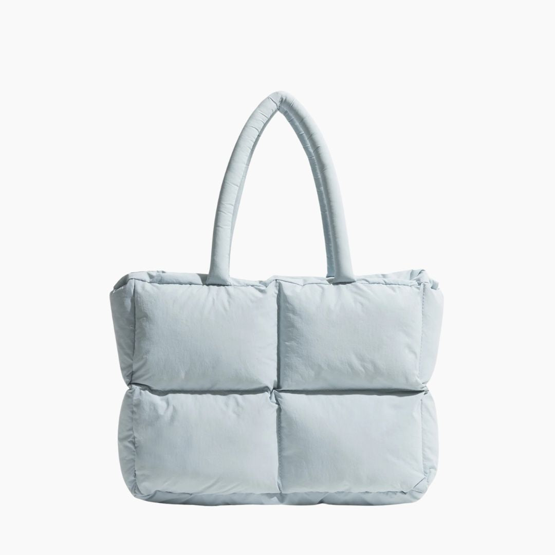 bags : Schoudertas Bruin - S.f.y. - Puffer in Babyblauw van Pantino