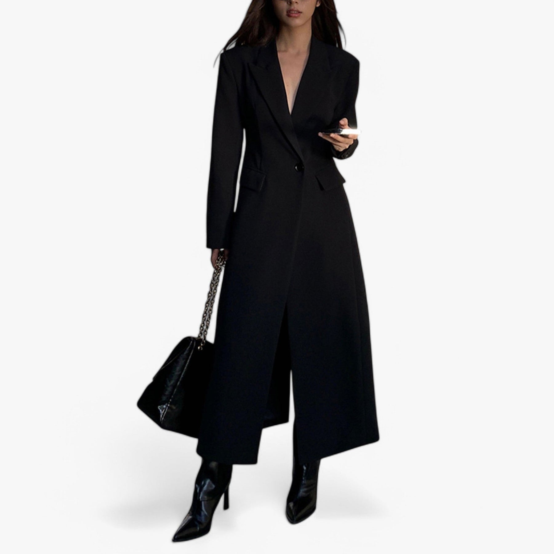 Lange Elegante Beige Trenchcoat voor Dames met Riem - Klassieke Tijdloze Bovenkleding