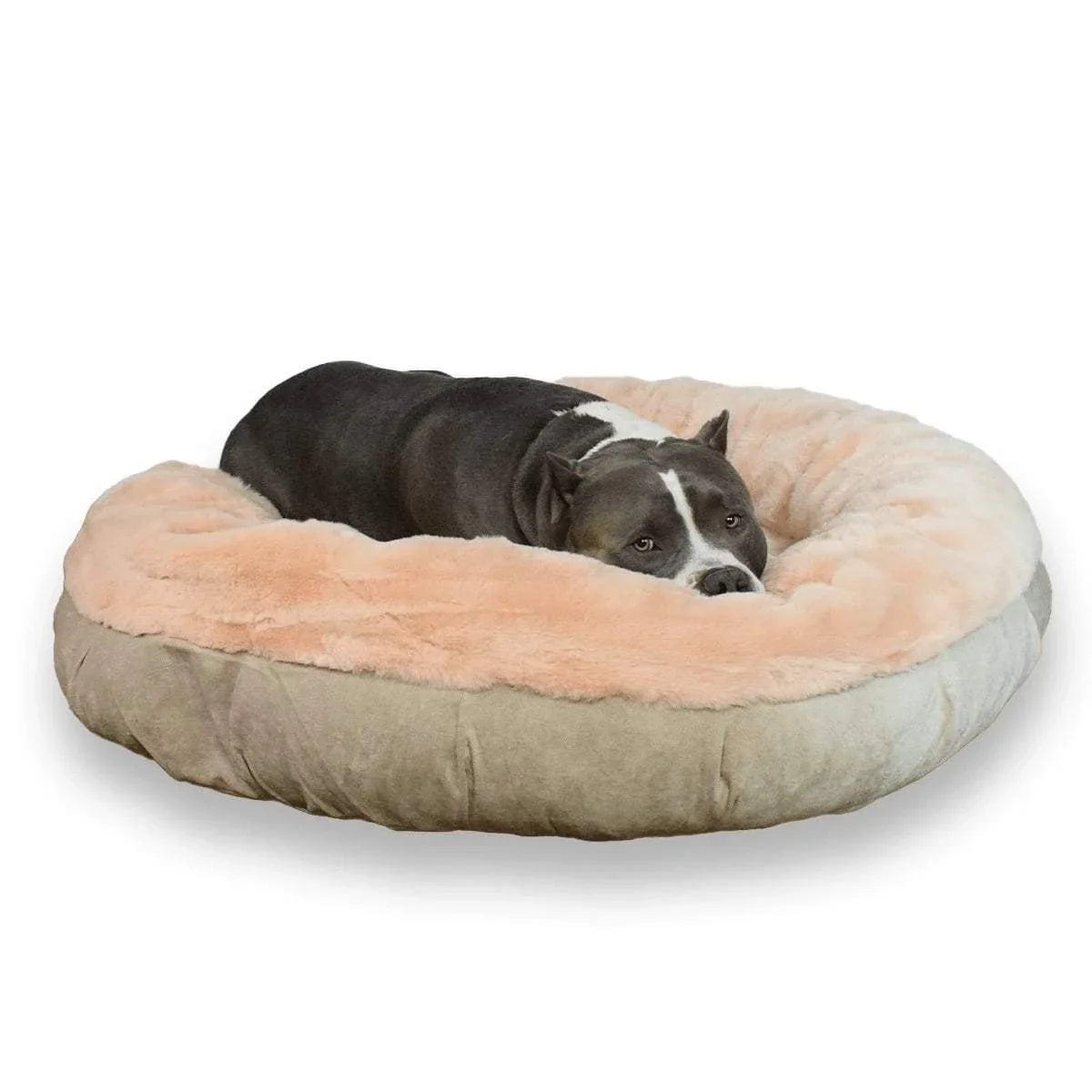 pets : Orthopedisch Donzige Grijze Hondenbed - Grijs in Tan van Pantino