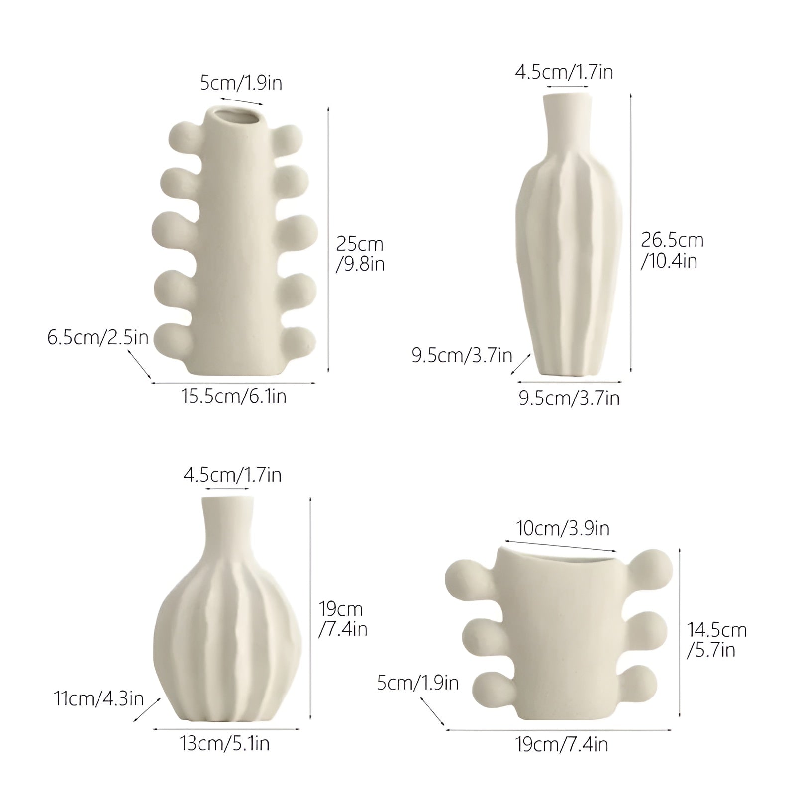 home & garden : Minimalistische Vaas - Scandinavisch Ongeglazuurd Keramiek - Keramiek in van Pantino
