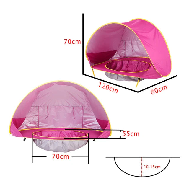 outdoor equipment : ZonSafe - Babystrandtent - Draagbare Schaduw en UV-Bescherming in van Pantino