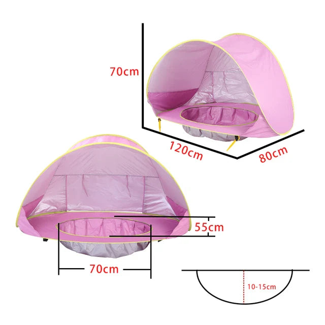 outdoor equipment : ZonSafe - Babystrandtent - Draagbare Schaduw en UV-Bescherming in van Pantino