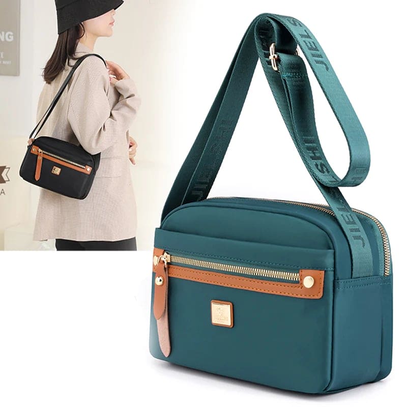 bags : Schoudertas Donkerrood - Slanke Effen Kleur Nylon in van Pantino