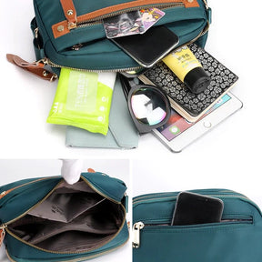 bags : Schoudertas Donkerrood - Slanke Effen Kleur Nylon in van Pantino