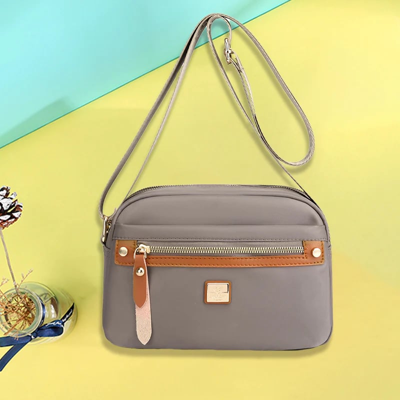 bags : Schoudertas Donkerrood - Slanke Effen Kleur Nylon in Grijs van Pantino