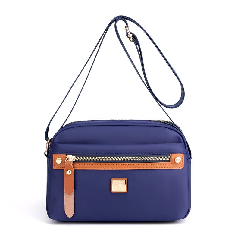 bags : Schoudertas Donkerrood - Slanke Effen Kleur Nylon in van Pantino