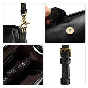 bags : Premium Leather Bag Dames Leer - Lichtbruin in van Pantino