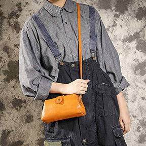 bags : Premium Leather Bag Dames Leer - Lichtbruin in van Pantino