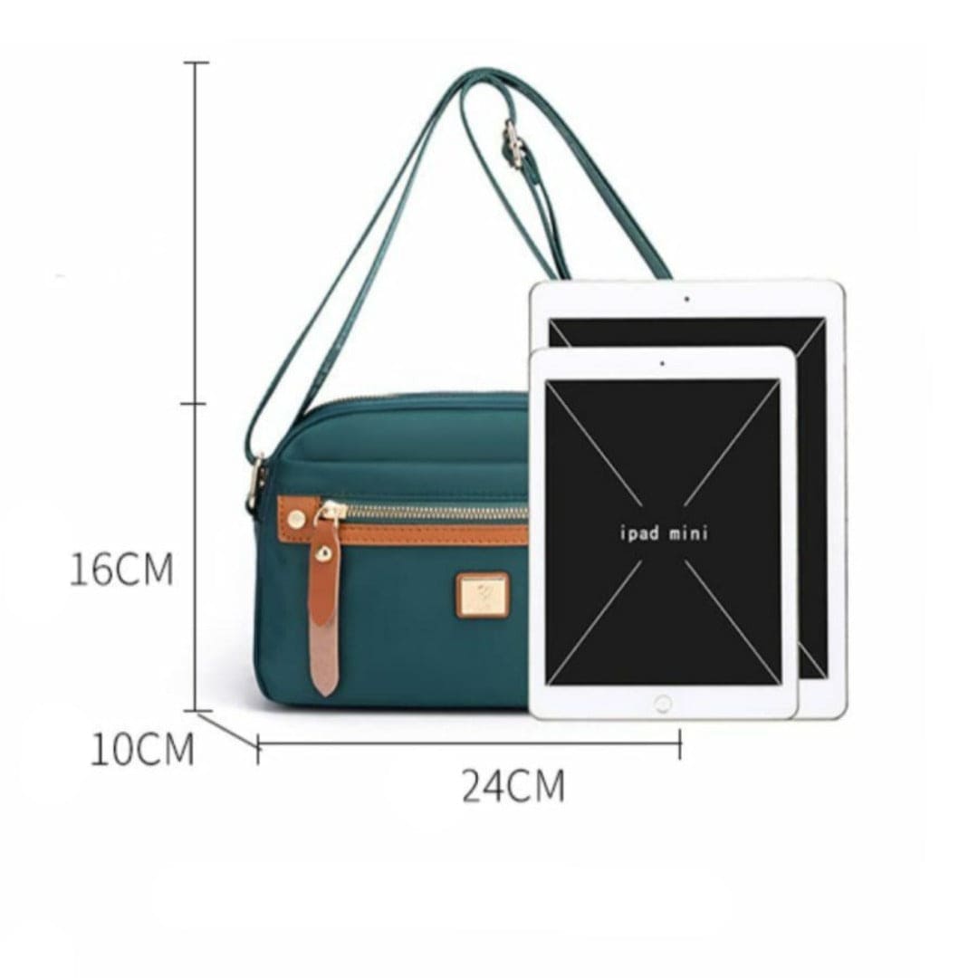 bags : Schoudertas Donkerrood - Slanke Effen Kleur Nylon in van Pantino
