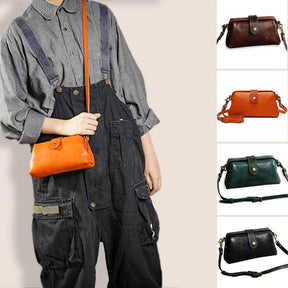 bags : Premium Leather Bag Dames Leer - Lichtbruin in van Pantino