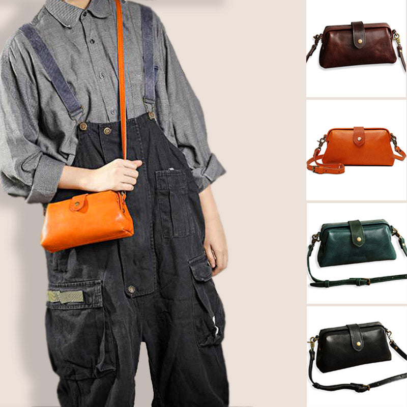 bags : Premium Leather Bag Dames Leer - Lichtbruin in van Pantino