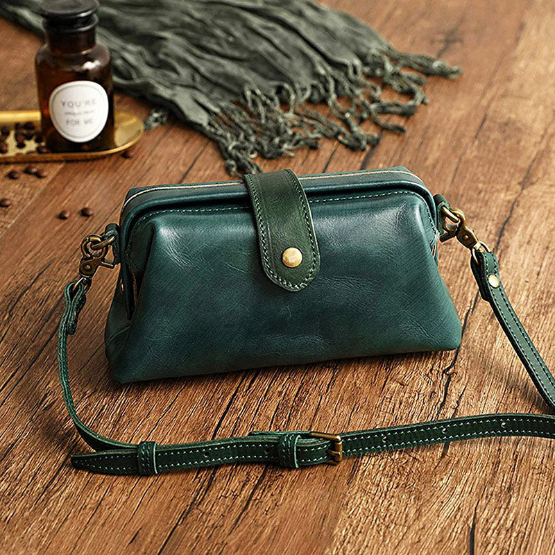 bags : Premium Leather Bag Dames Leer - Lichtbruin in van Pantino