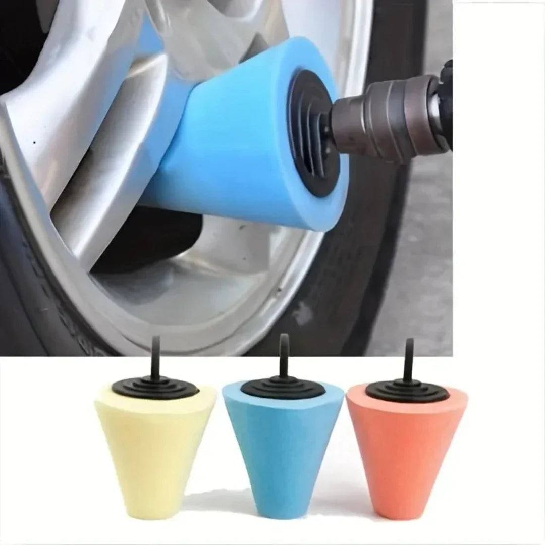 Tire Polishing Sponge : Band Polijstsponzen Blauw - Elektrische Boor Polijsten - Schuim in Volledige Set - 3 Stuks van Pantino
