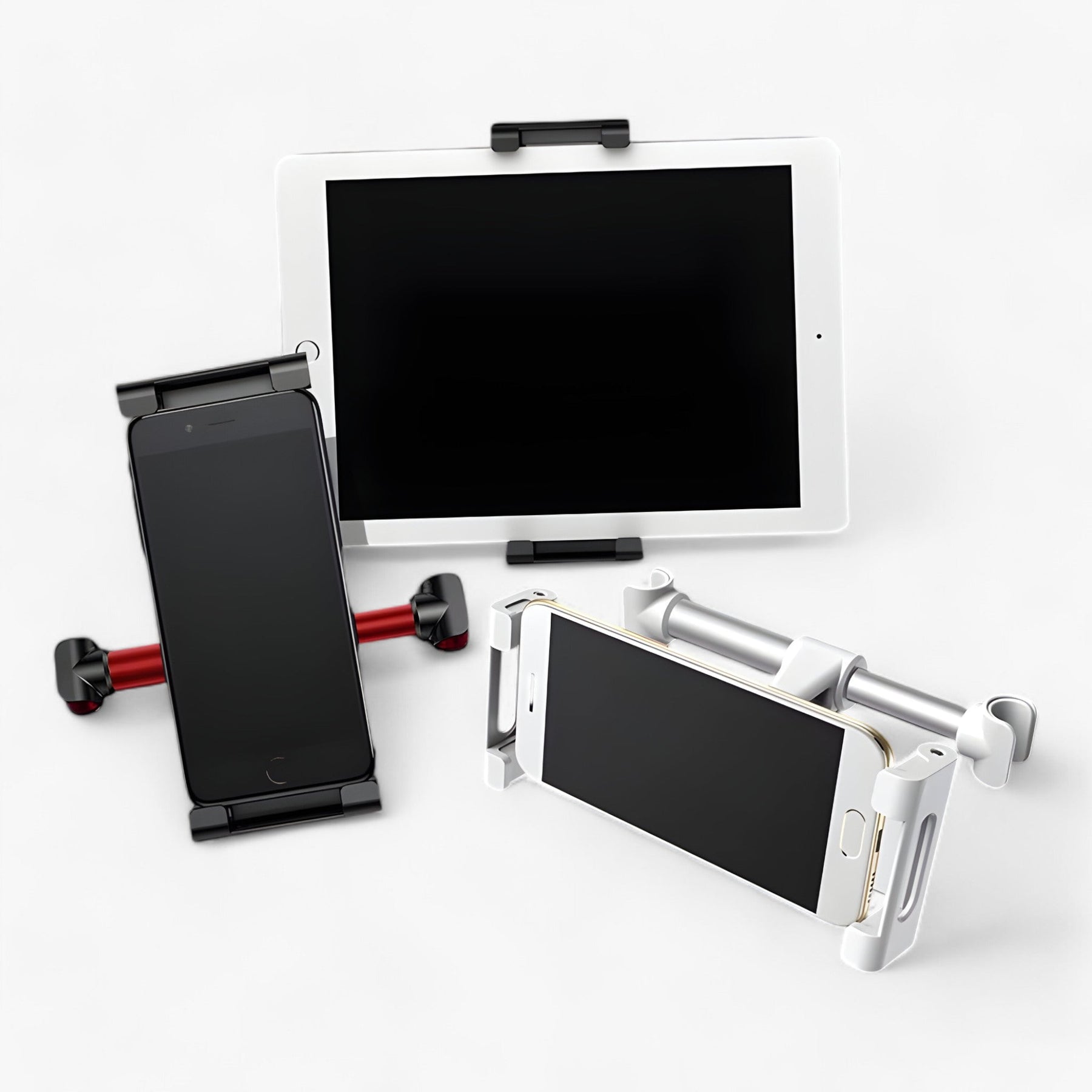 Car Headrest Mount : Kopfstützenhouder voor de Achterbank - Universele 360° Houder voor Tablets en Telefoons - Zwart in van Pantino