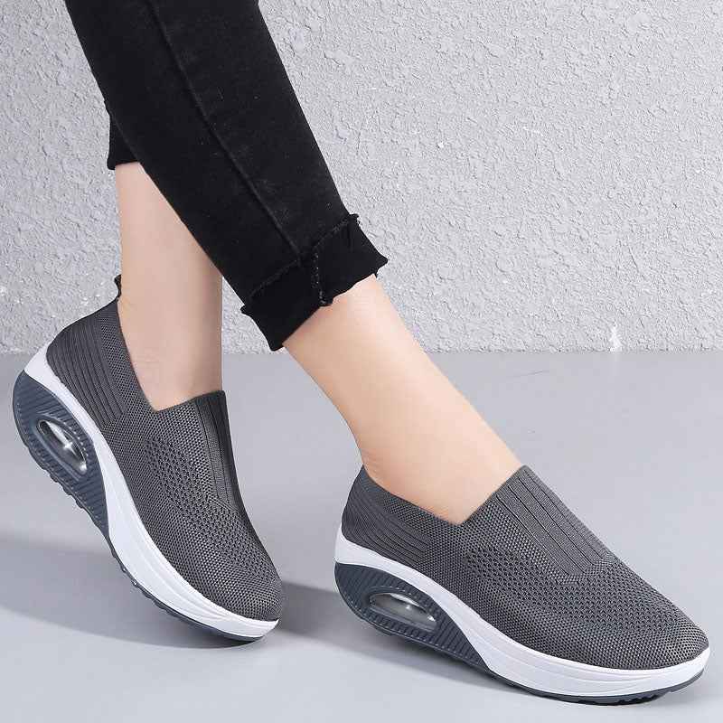Baskets pour femmes : Comfortabele en lichte damessneakers voor dagelijks wandelen in Donkergrijs van Pantinoshop
