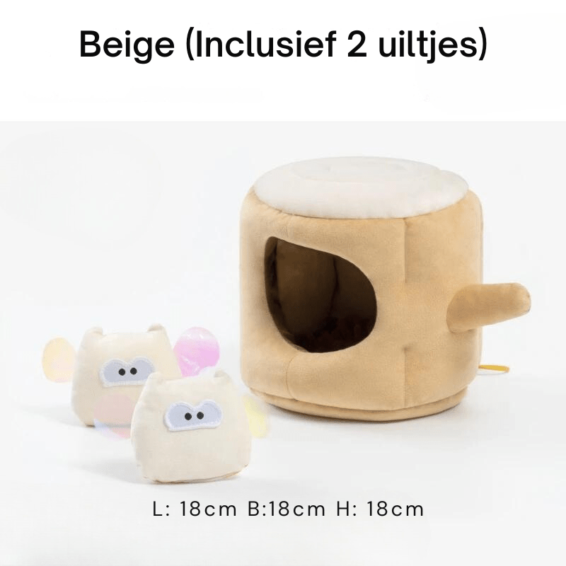 pets : Interactief Snuffelspel Hond Beige - Stimulerend Voerspeelgoed - Stof in Beige van Pantino