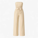Combinaison d'été large sans bretelles - Beige