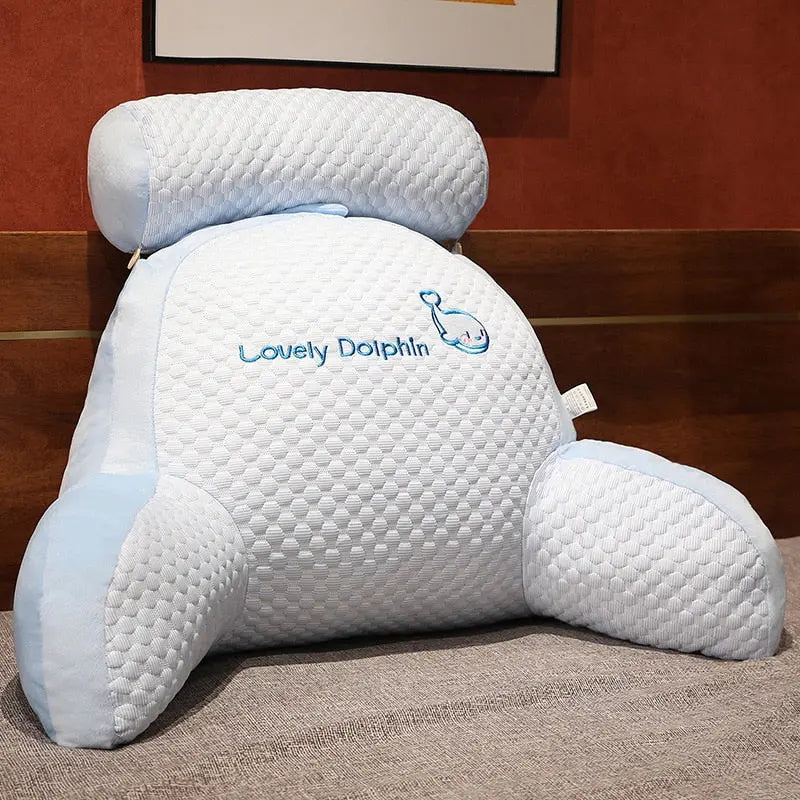 Home & Garden > Home Décor > Cushions & Pillows > Support Cushions > Backrest Pillows : Comfortabel Wigkussen voor Rug en Nek - Diverse Stijlen, Katoenen in Dolfijn van Mivoza