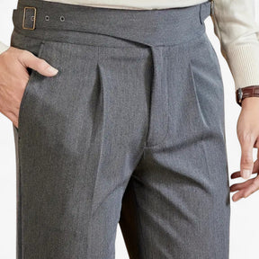 Pants : Zakelijke Stijl Zwart in Donkergrijs van Pantino