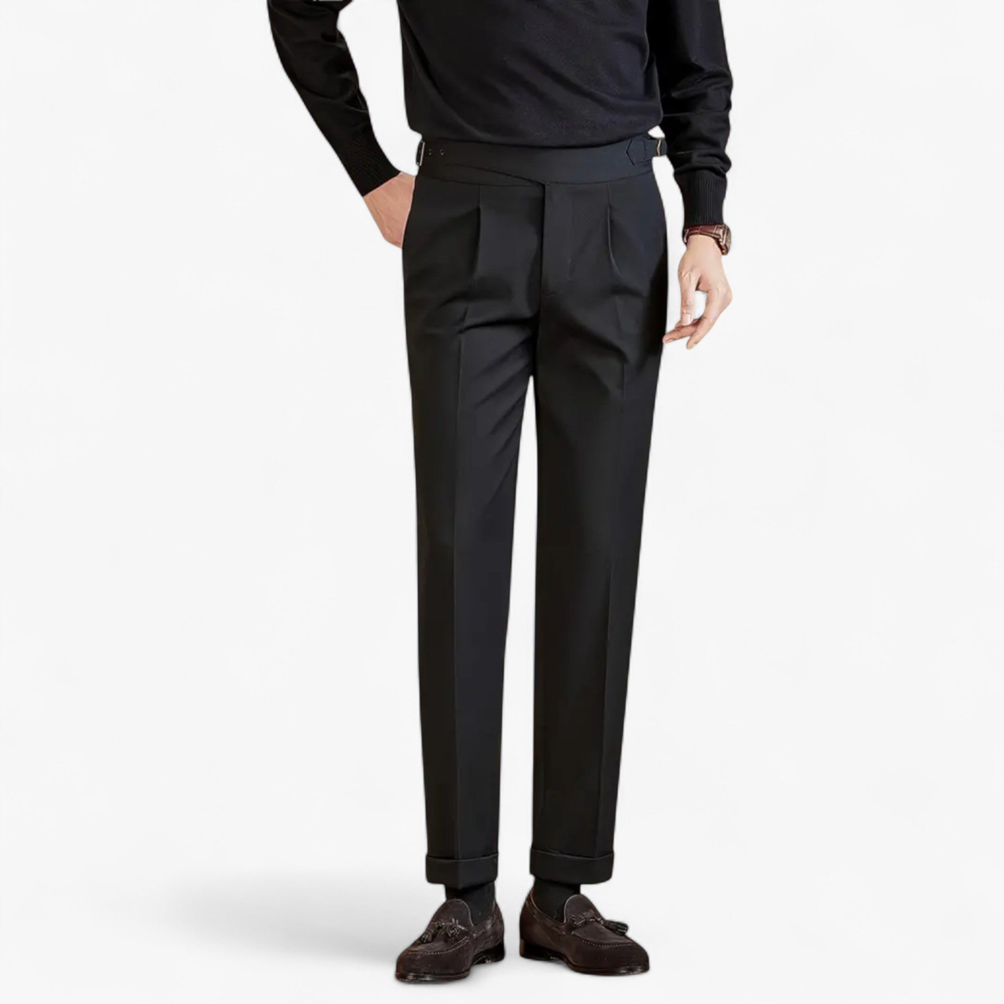 Pants : Zakelijke Stijl Zwart in van Pantino