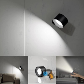 home & garden : 360° Draadloze Oplaadbare Wandlamp - Zwart in van Pantino