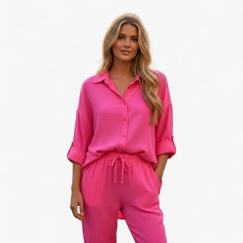 Outfit Sets : Zomerpak voor heren van linnen en lichtgewicht ademend katoen in van Pantino