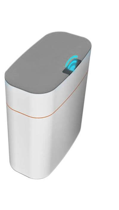 home & garden : Smart Prullenbak 13 L - Met Infrarood Sensor - Wit in Grijs - Batterij van Pantino