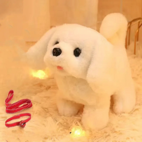 pets : Interactief Speelkameraadje Kinderen Beige - Pluche Knuffel - Zachte Stof in Bichon van Pantino