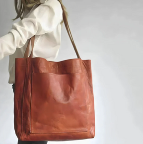 bags : Handgemaakte Leren Tas Donker Bruin - Tijdloos Vakmanschap - Echt Leer in van Pantino