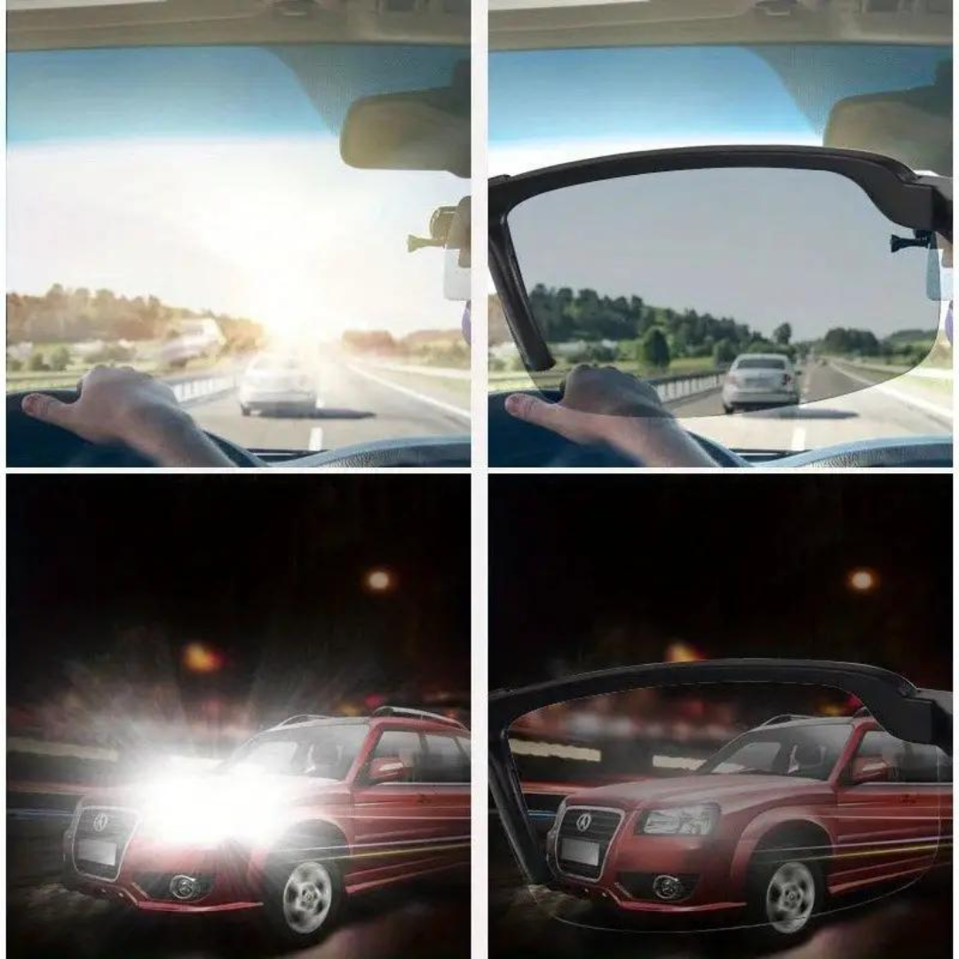 Sunglasses : Fotochromatische Zonnebril - Gemaakt voor in de Auto - Zwart in van Pantino