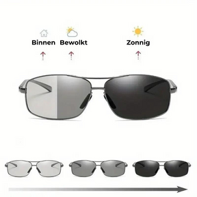 Sunglasses : Fotochromatische Zonnebril - Gemaakt voor in de Auto - Zwart in van Pantino