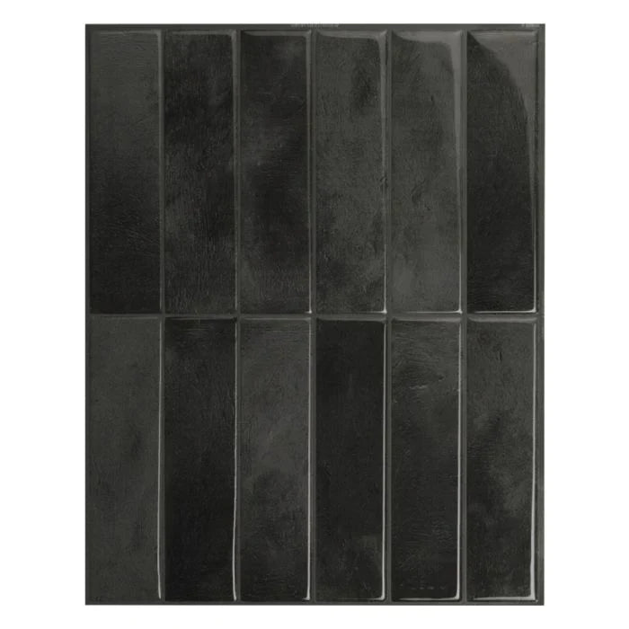 home & garden : Harmony Tegels - 4 Stuks Decoratieve Keramische Tegels in Zwart van Pantino