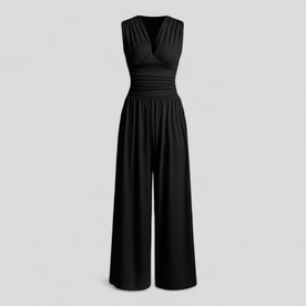 women's jumpsuit : Comfy Jumpsuit Dames met Top en Broek - Zwart in Zwart van Pantinoshop
