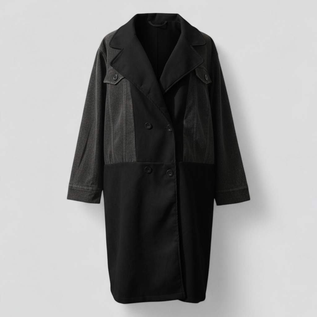 Clothes : Jas Dames Blauw - Elegante Lange in Zwart van Pantino