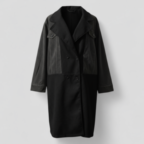 Clothes : Jas Dames Blauw - Elegante Lange in Zwart van Pantino