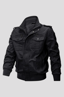 Fleece Jacket : Heren Fleecejack met Windbescherming - Zwart in Zwart van Pantino