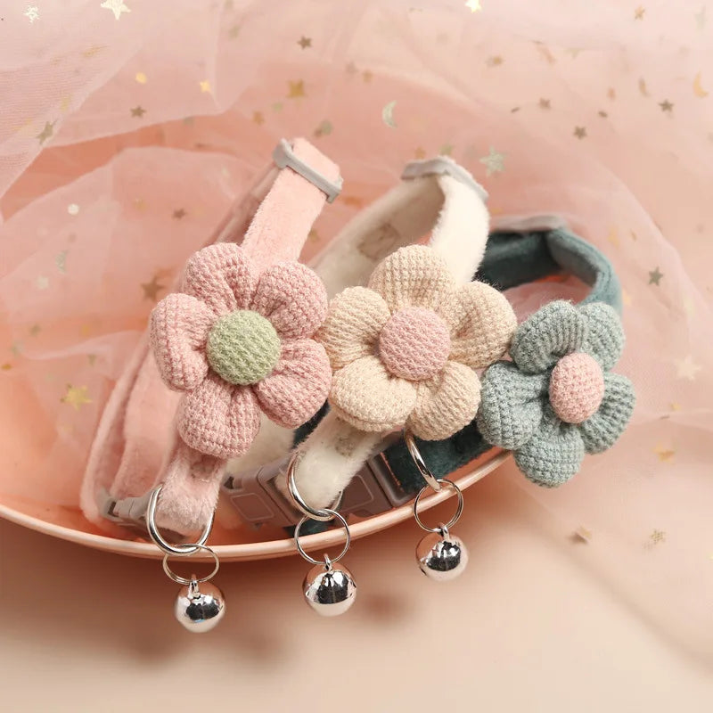 pets : Verstelbare Kattenhalsband Bloem - Roze in van Pantino