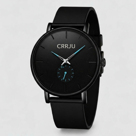 men's watch : Heren Horloge Zwart Blauw - Waterdicht Luxe Quartz Polshorloge in Zwart Blauw van Pantinoshop