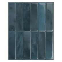 home & garden : Harmony Tegels - 4 Stuks Decoratieve Keramische Tegels in Blauw van Pantino