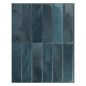 home & garden : Harmony Tegels - 4 Stuks Decoratieve Keramische Tegels in Blauw van Pantino