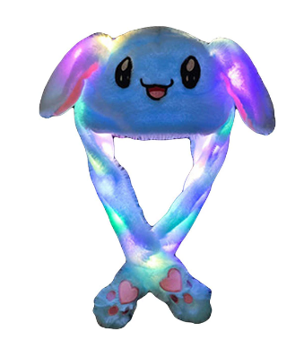 Hat : Moving Bunny Hat Baby - Blauw met Licht in Blauw met licht van Pantino