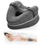 Ergonomic Leg Pillow Gray - Comfort Haven Knee Pain - Memory Foam