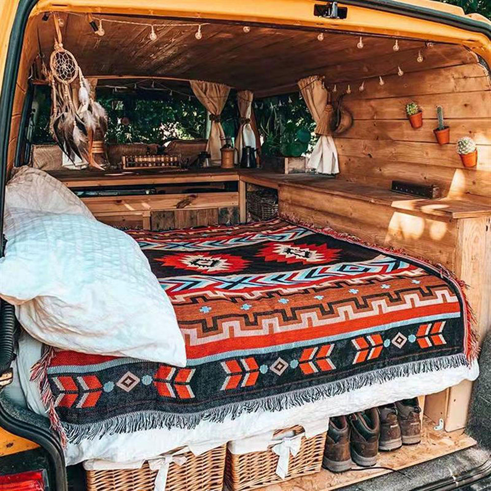 outdoor equipment : Boho Picnic Blanket - Trendy Bohemian Deken voor Je Buitenactiviteiten in van Pantino