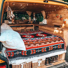 outdoor equipment : Boho Picnic Blanket - Trendy Bohemian Deken voor Je Buitenactiviteiten in van Pantino