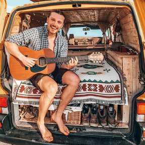outdoor equipment : Boho Picnic Blanket - Trendy Bohemian Deken voor Je Buitenactiviteiten in van Pantino