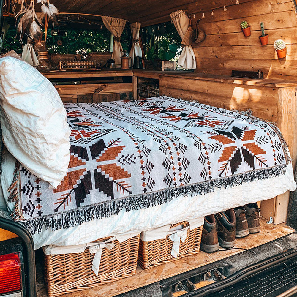 outdoor equipment : Boho Picnic Blanket - Trendy Bohemian Deken voor Je Buitenactiviteiten in van Pantino