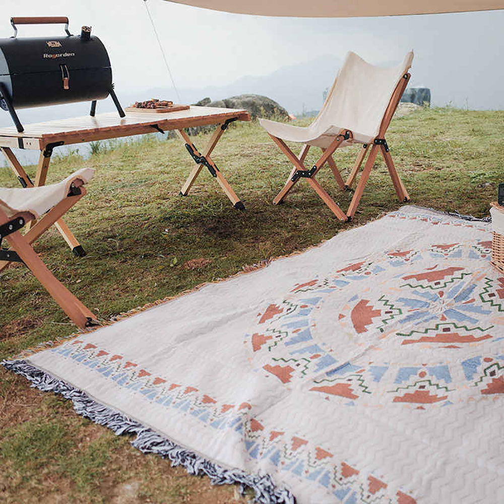 outdoor equipment : Boho Picnic Blanket - Trendy Bohemian Deken voor Je Buitenactiviteiten in van Pantino