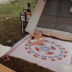 outdoor equipment : Boho Picnic Blanket - Trendy Bohemian Deken voor Je Buitenactiviteiten in B van Pantino