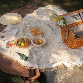 outdoor equipment : Boho Picnic Blanket - Trendy Bohemian Deken voor Je Buitenactiviteiten in C van Pantino