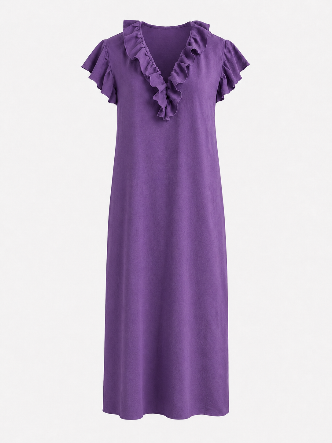 Dames Jurken : Boho Dames Maxi Jurk – Losvallende Jurk met V-hals, Zakken en Korte Mouwen in van Pantinoshop